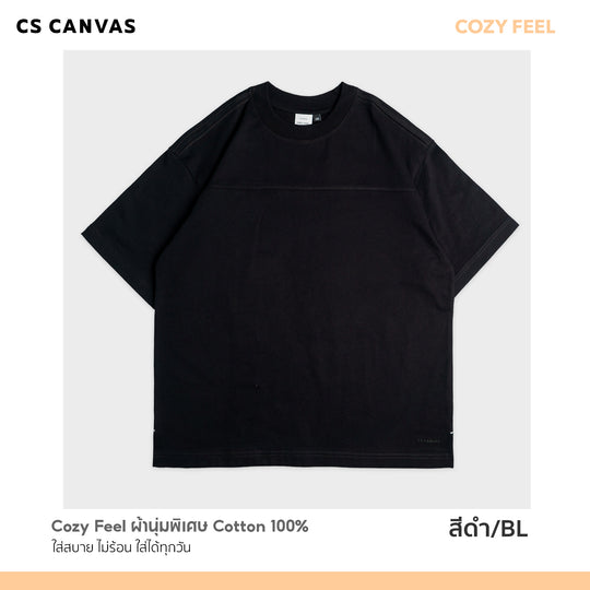 COZY FEEL เสื้อยืดทรงโอเวอร์ไซซ์ มีดีเทลที่เป็นเอกลักษณ์