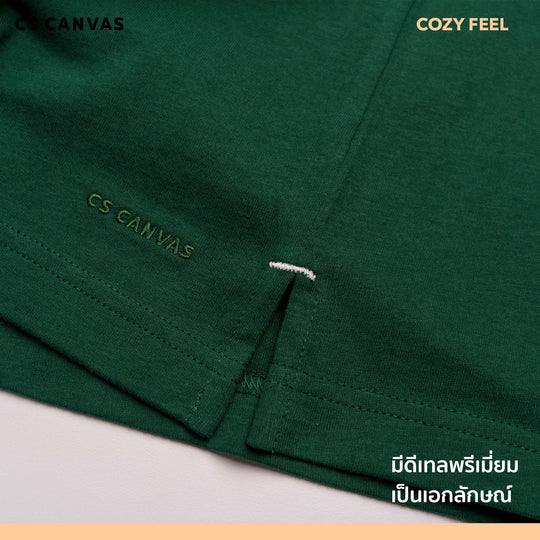 COZY FEEL เสื้อยืดทรงโอเวอร์ไซซ์ มีดีเทลที่เป็นเอกลักษณ์