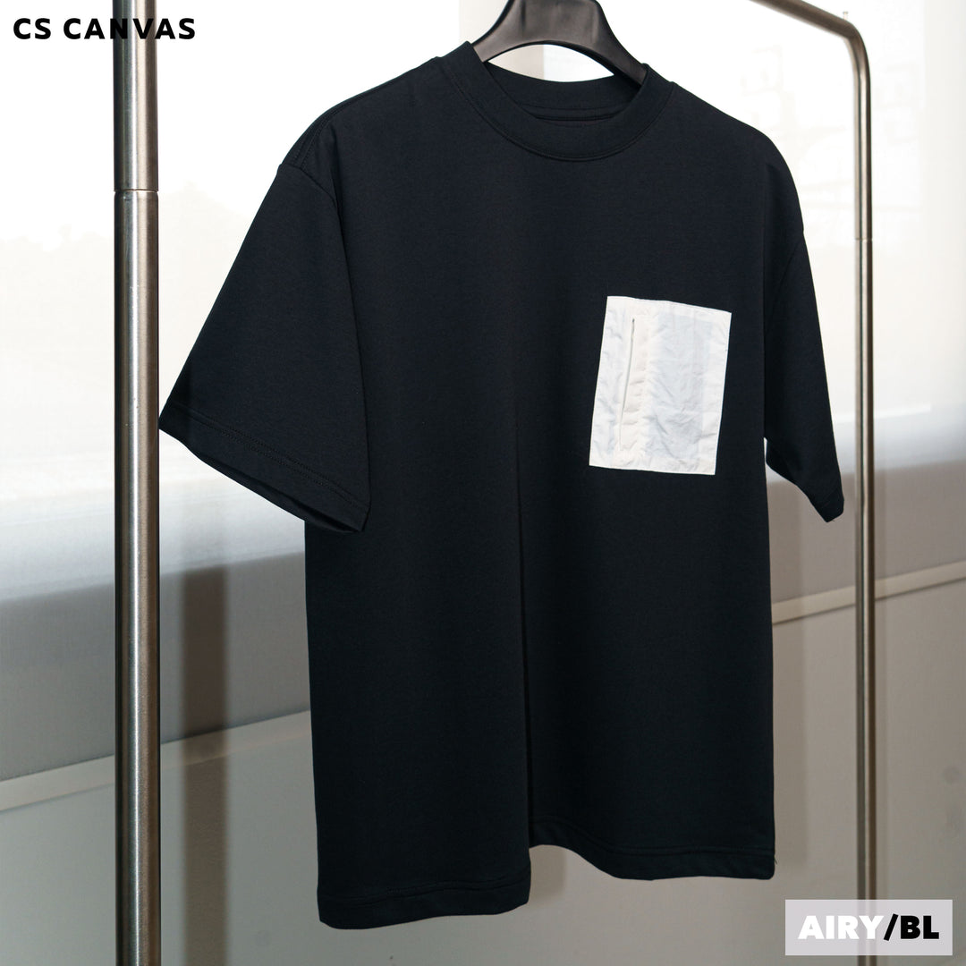 AIRY เสื้อยืดทรงโอเวอร์ไซซ์ มีกระเป๋าซิป