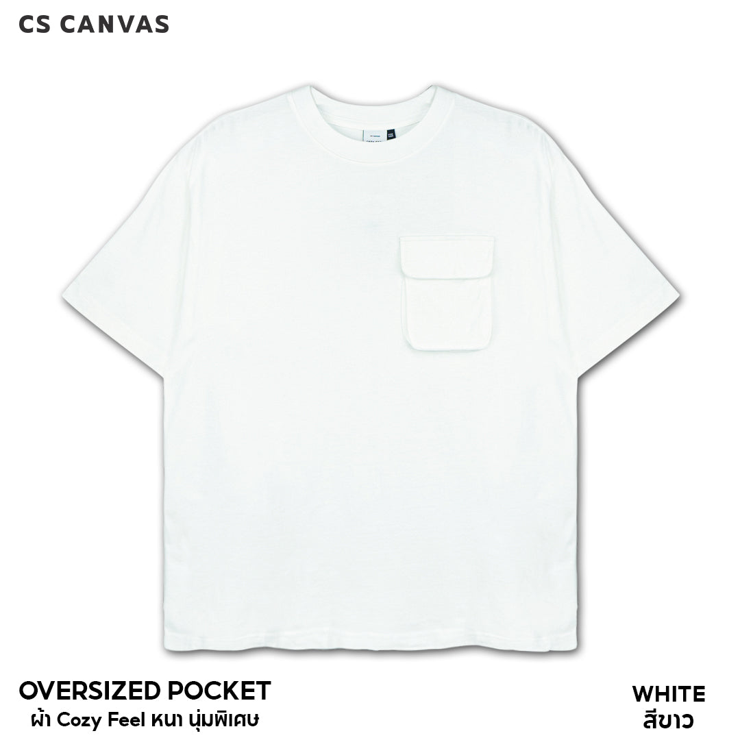 COZY FEEL เสื้อยืดทรงโอเวอร์ไซซ์มีกระเป๋า