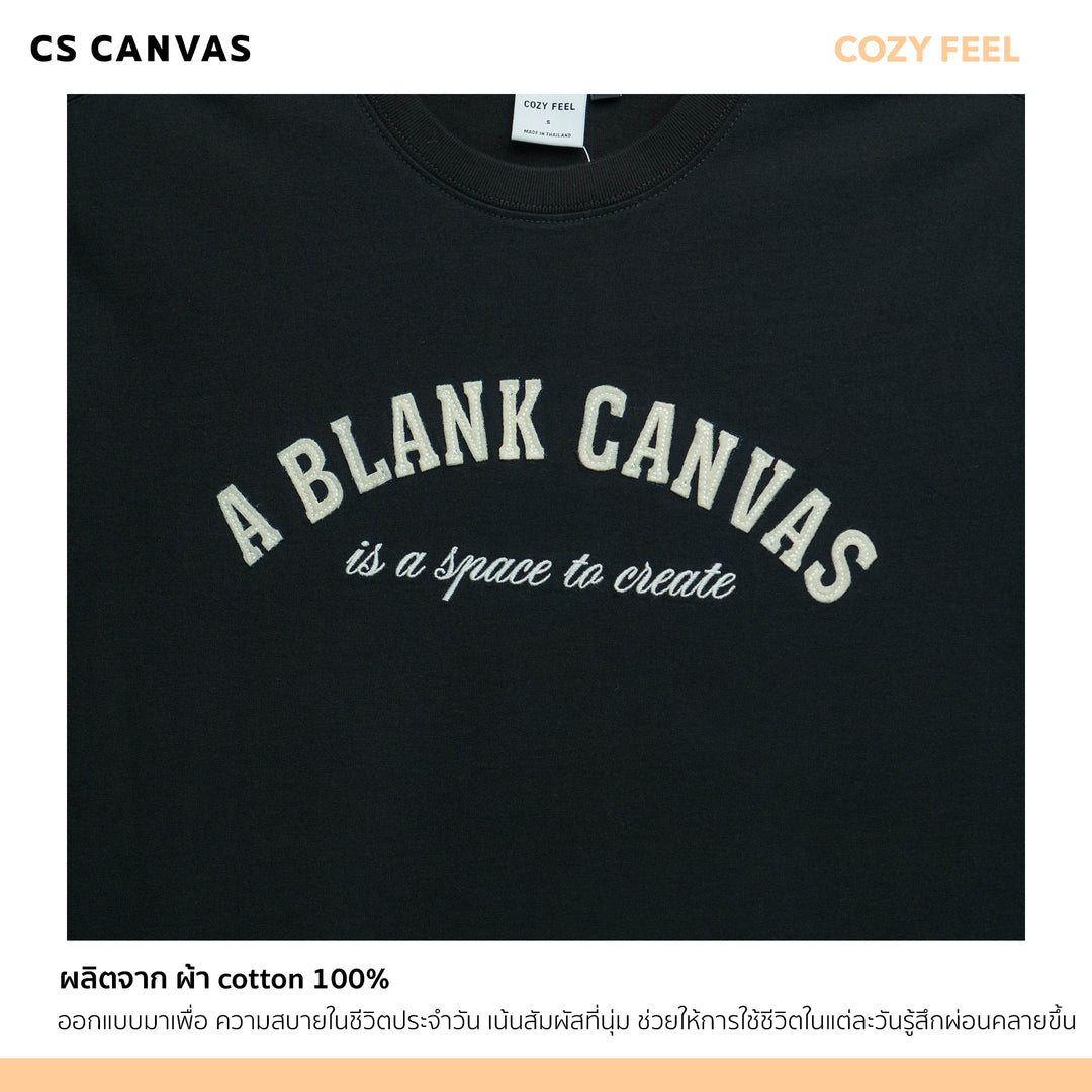 COZY FEEL - A Blank Canvas เสื้อยืดทรงรีแลกซ์