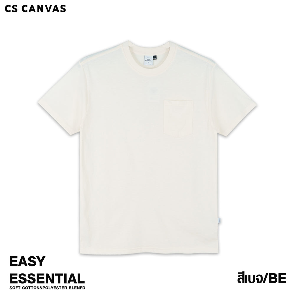 EASY ESSENTIAL เสื้อยืดทรงรีแลกซ์มีกระเป๋า