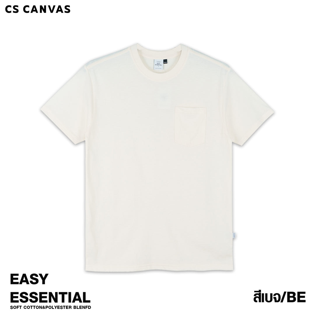 EASY ESSENTIAL เสื้อยืดทรงรีแลกซ์มีกระเป๋า
