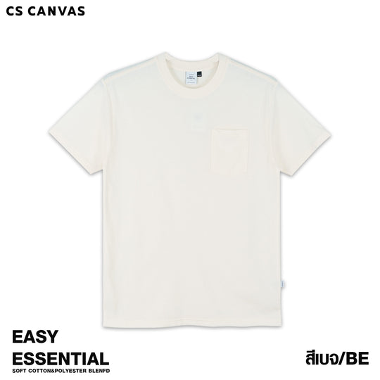EASY ESSENTIAL เสื้อยืดทรงรีแลกซ์มีกระเป๋า