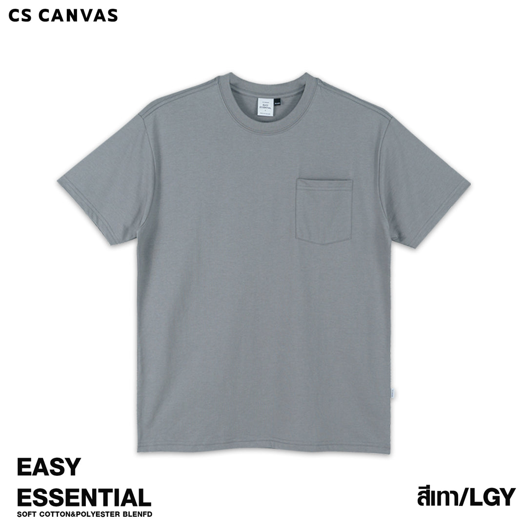 EASY ESSENTIAL เสื้อยืดทรงรีแลกซ์มีกระเป๋า