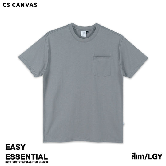 EASY ESSENTIAL เสื้อยืดทรงรีแลกซ์มีกระเป๋า