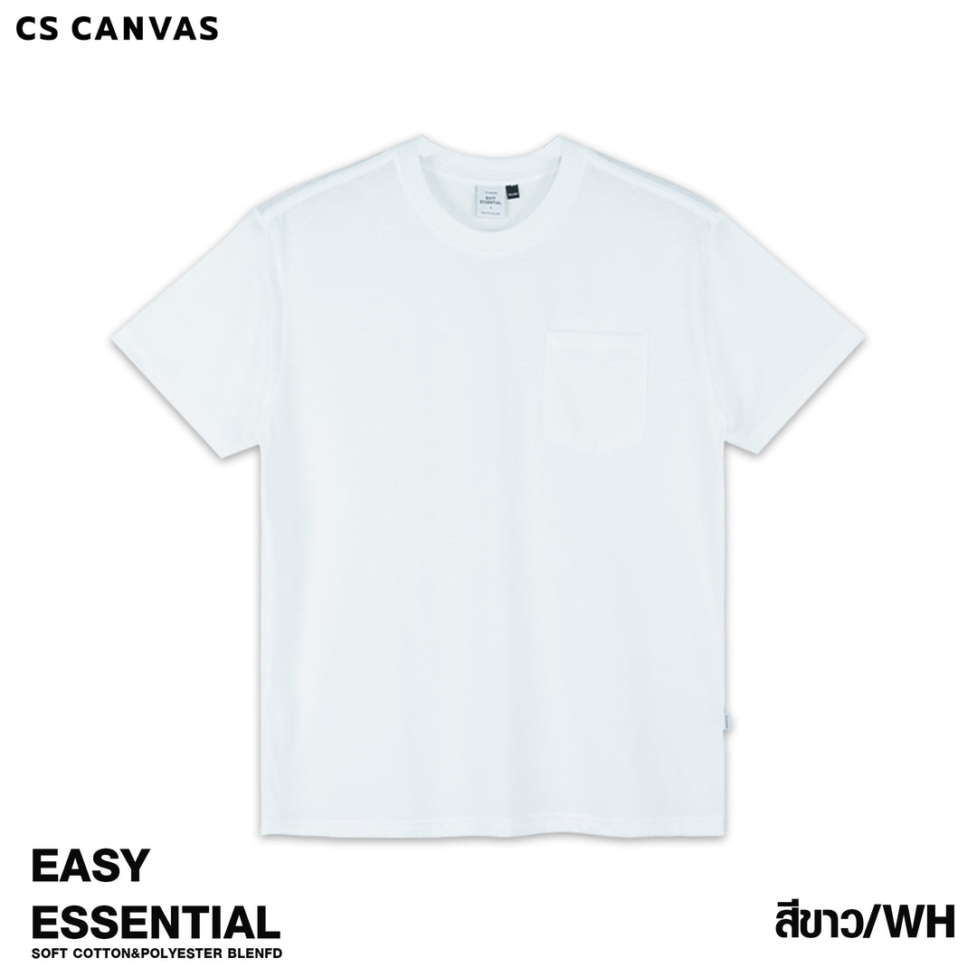EASY ESSENTIAL เสื้อยืดทรงรีแลกซ์มีกระเป๋า