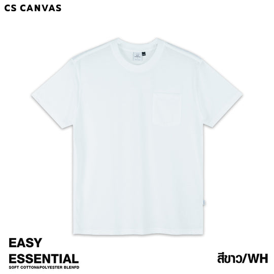 EASY ESSENTIAL เสื้อยืดทรงรีแลกซ์มีกระเป๋า