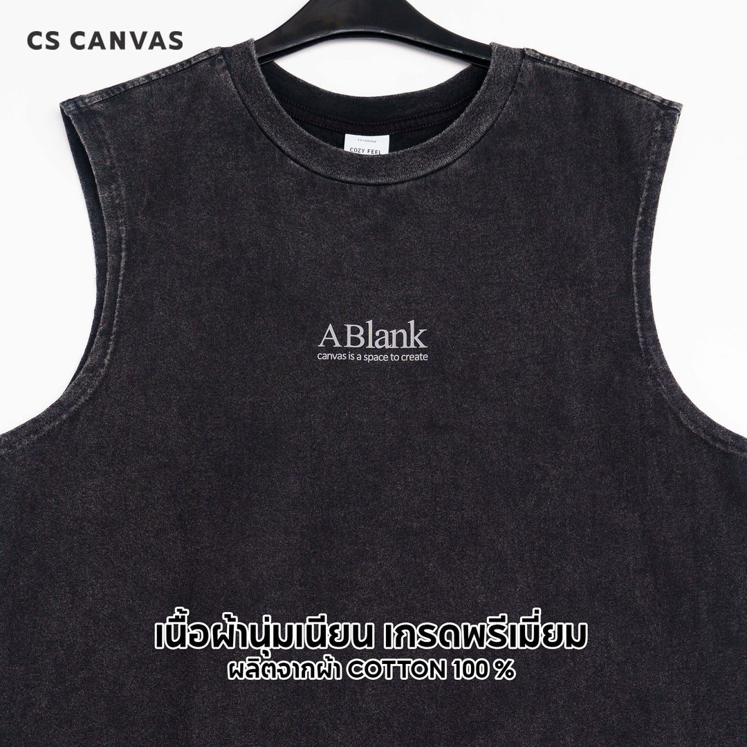 COZY FEEL - A Blank Canvas เสื้อกล้ามฟอก