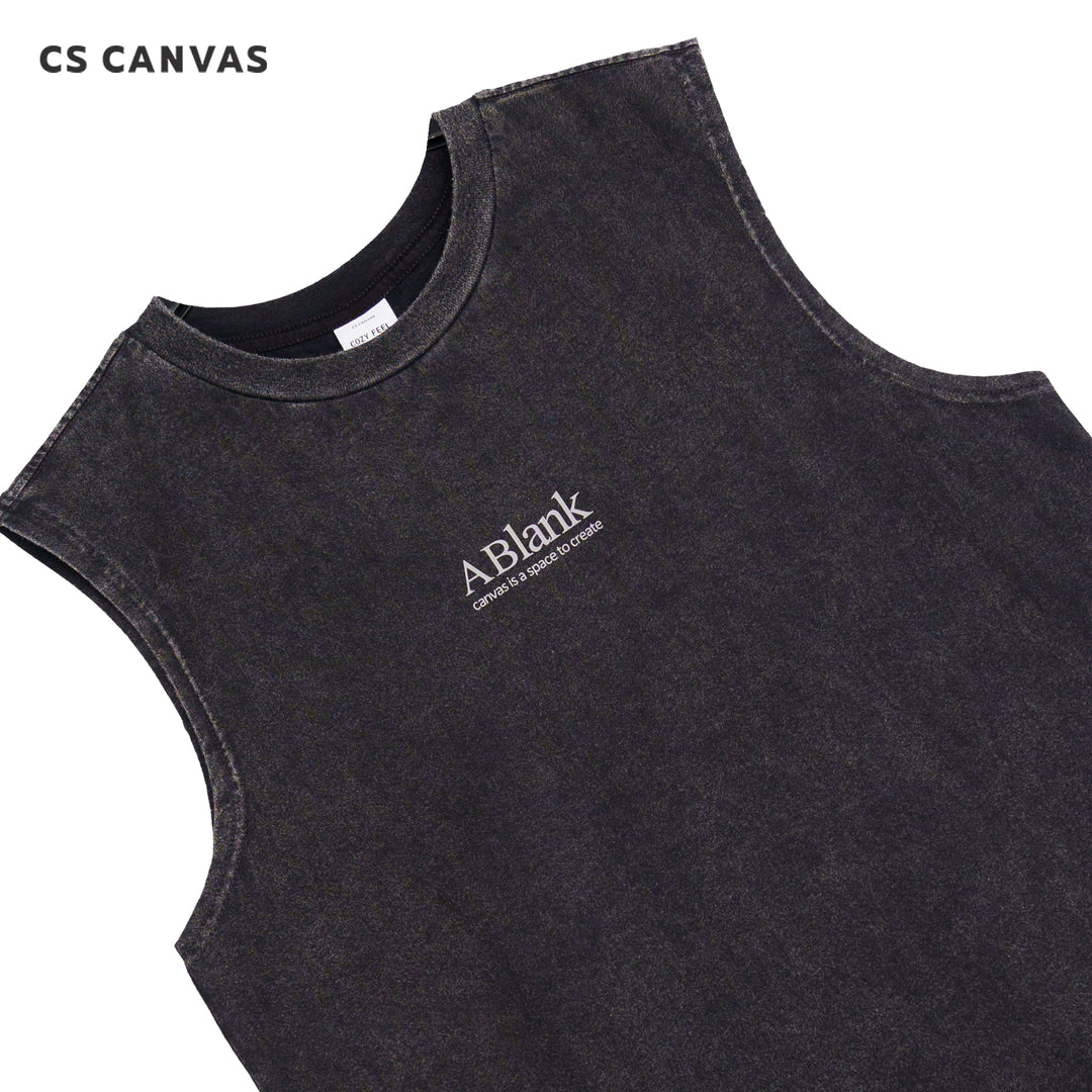 COZY FEEL - A Blank Canvas เสื้อกล้ามฟอก