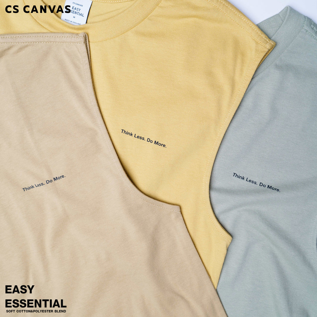 EASY ESSENTIAL เสื้อยืดแขนกุด Think Less. Do More.