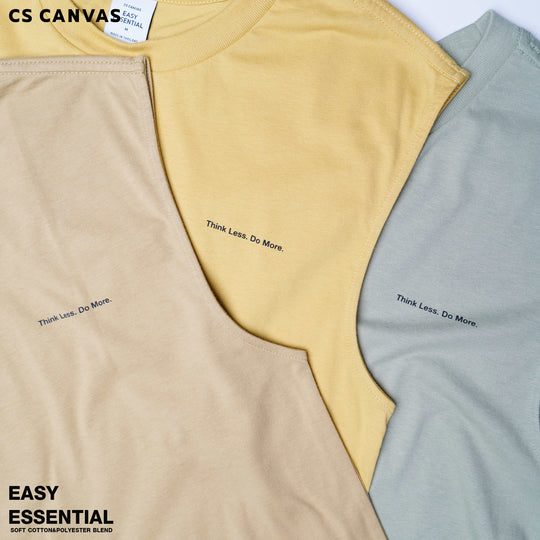 EASY ESSENTIAL เสื้อยืดแขนกุด Think Less. Do More.