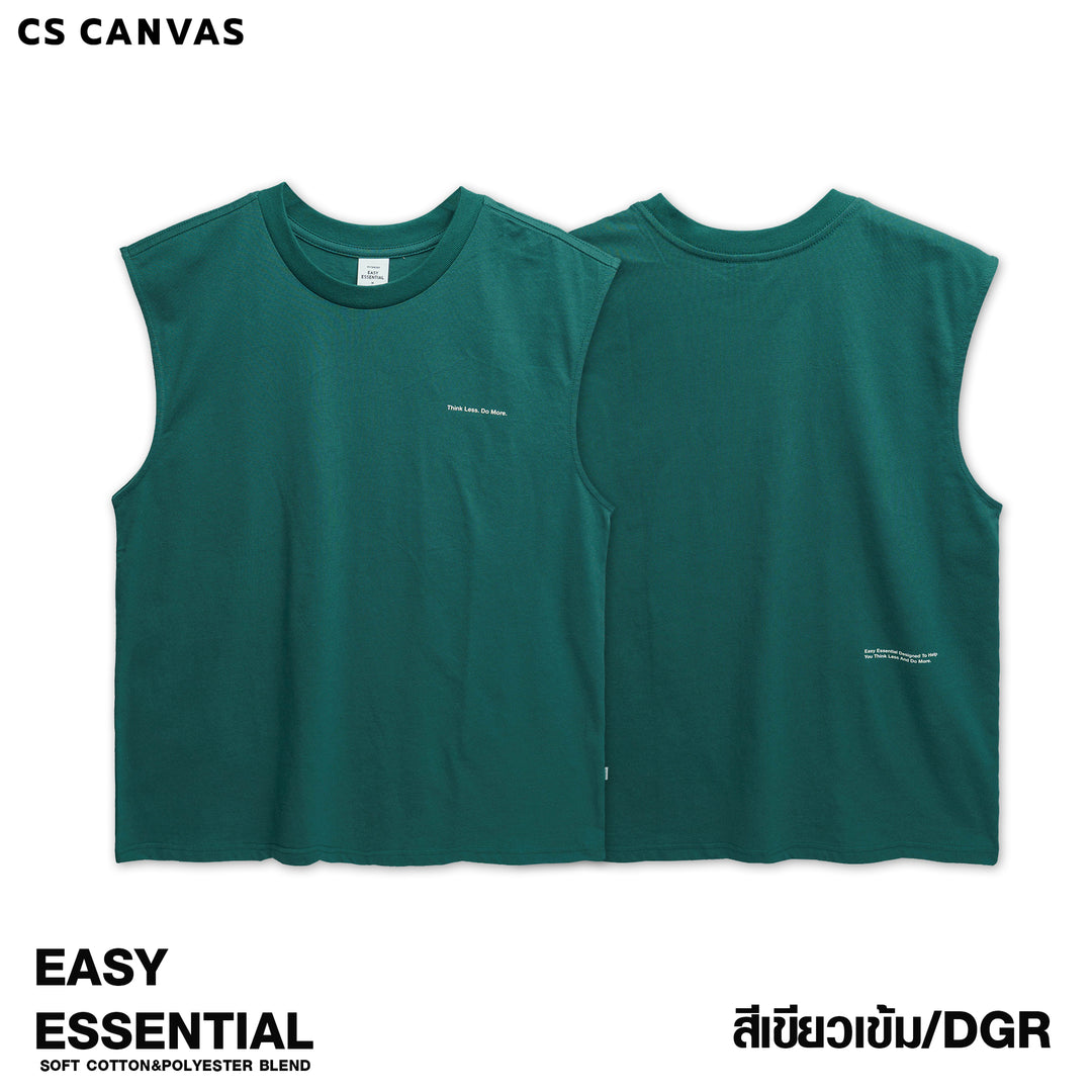 EASY ESSENTIAL เสื้อยืดแขนกุด Think Less. Do More.