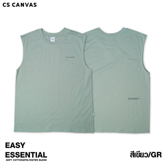 EASY ESSENTIAL เสื้อยืดแขนกุด Think Less. Do More.