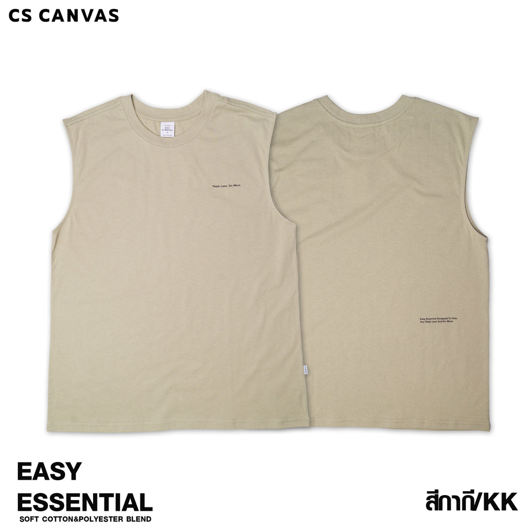 EASY ESSENTIAL เสื้อยืดแขนกุด Think Less. Do More.