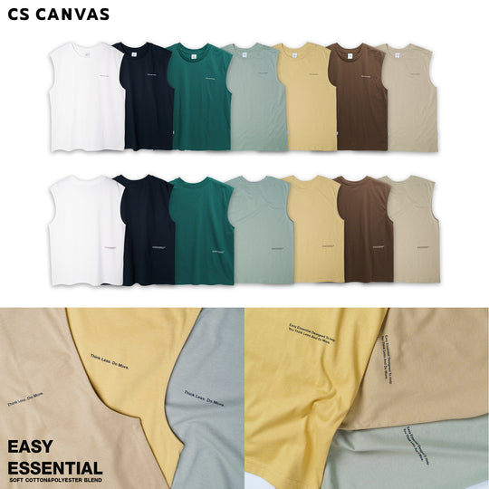 EASY ESSENTIAL เสื้อยืดแขนกุด Think Less. Do More.