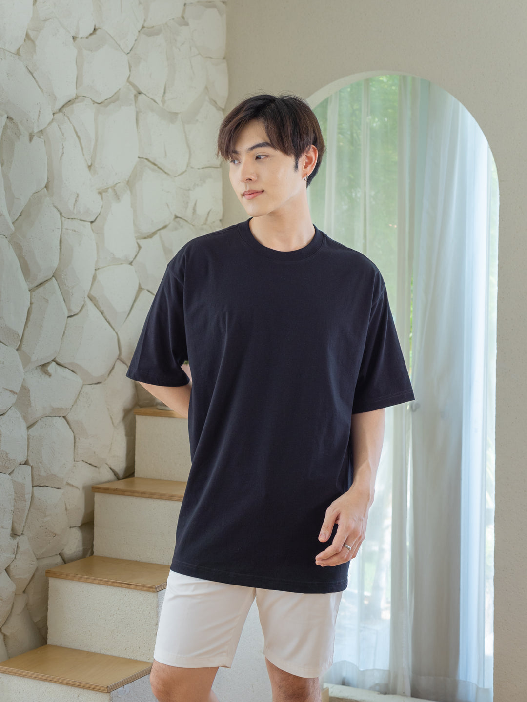 EASY ESSENTIAL เสื้อยืดทรงโอเวอร์ไซซ์